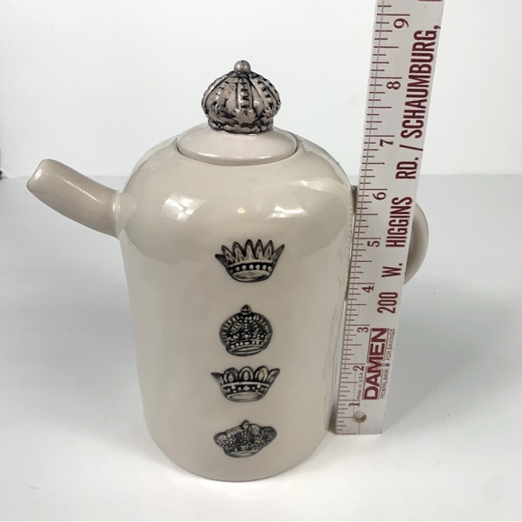 Rare HTF Rae Dunn Have a Royal Day Queen Crown Teapot - Picture 6 of 14